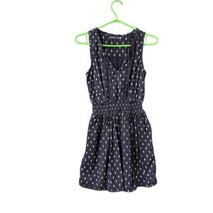 🌿 Abercrombie & Fitch Navy “Polka Dot” Leaf Dress – XXS 🌿